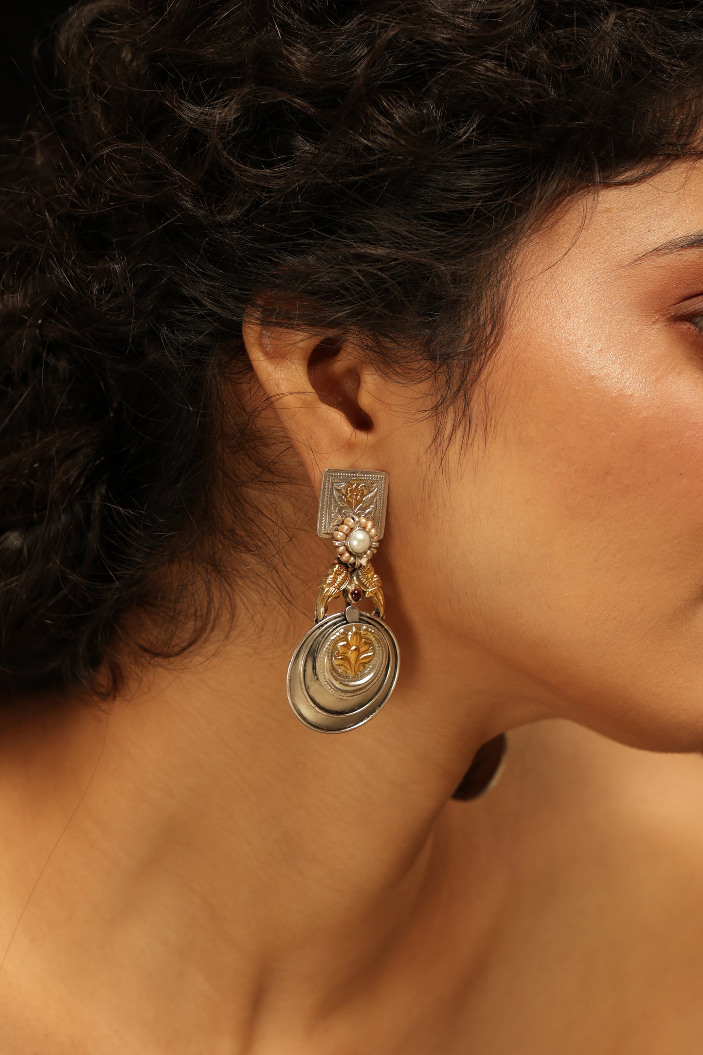 EKA CLASSIC SQUARE & CIRCLE SHAPE EARRING SET