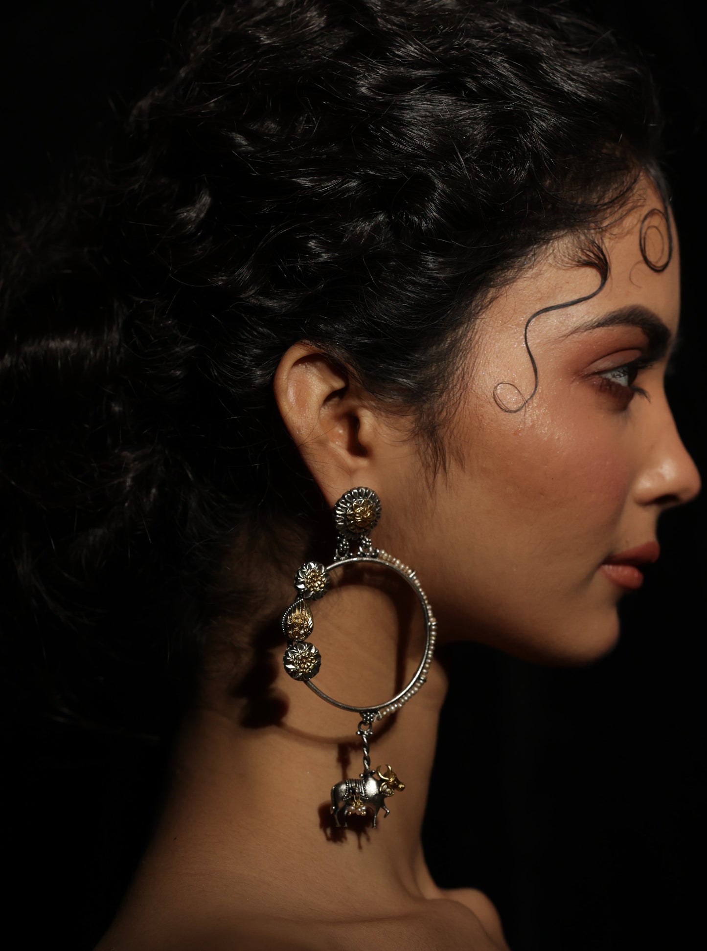 DAMA HOLY COW SILVER
EARRING