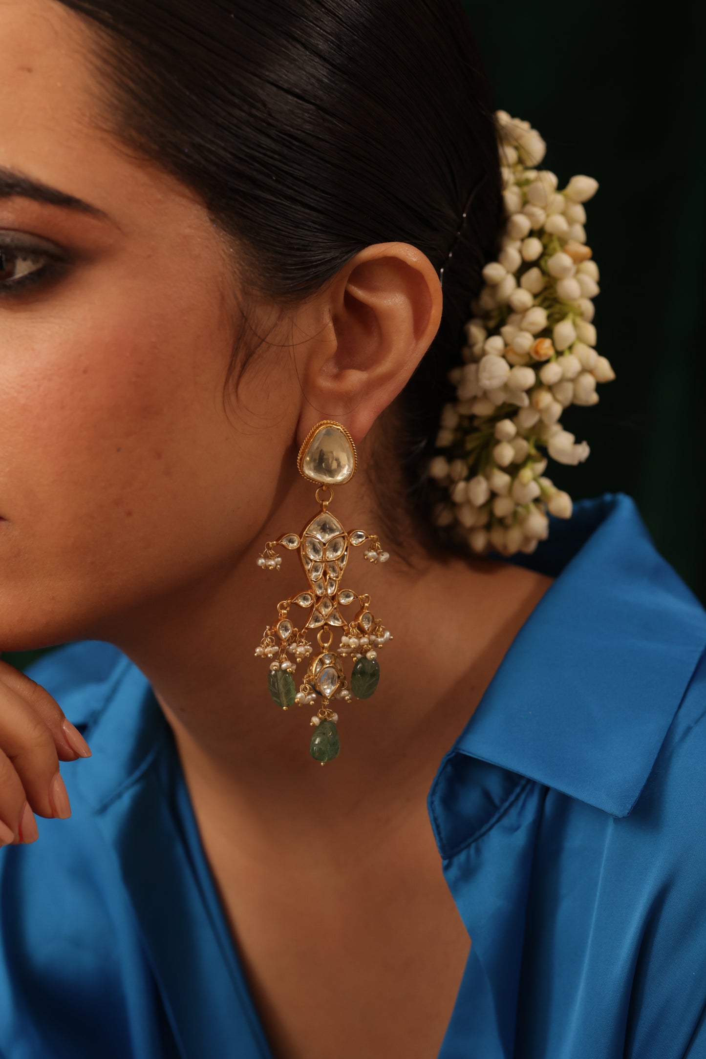 GUNALA AQUA DROP,
FISH SHAPED, GOLD PLATED SILVER EARRINGS