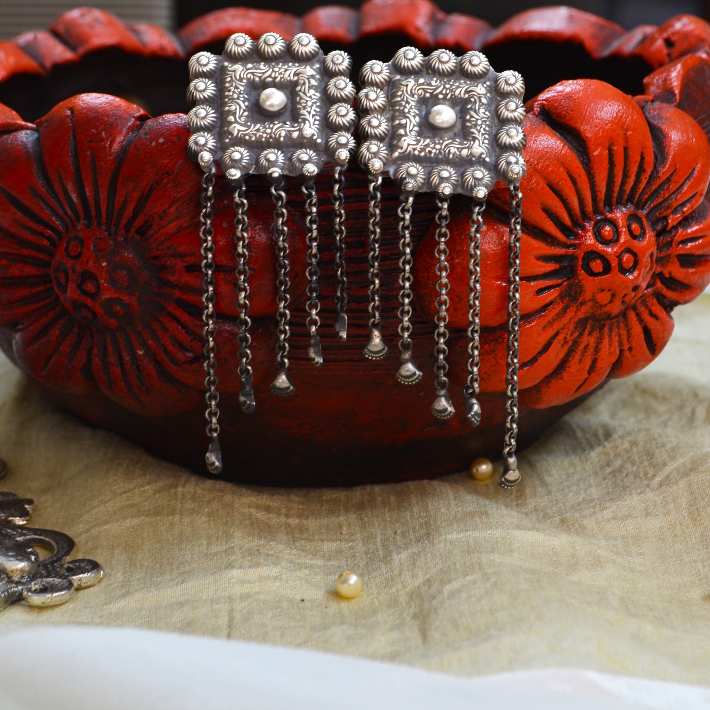 Kalindi Silver Drop Earrings