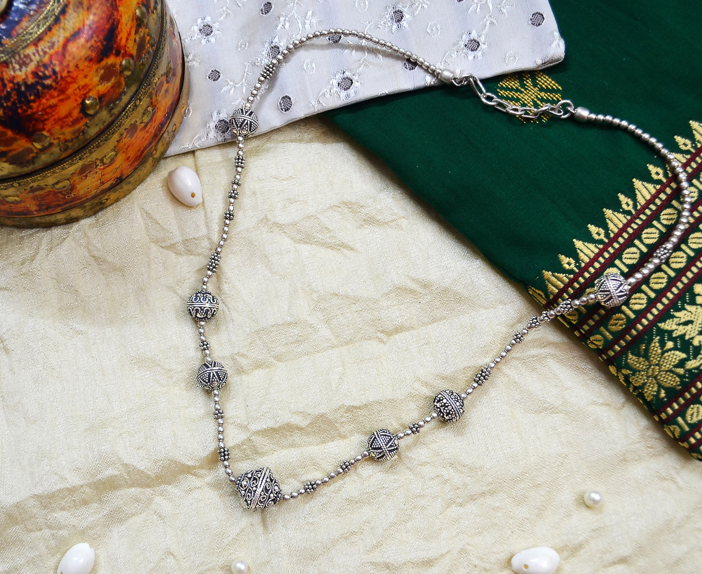 Kantha Silver Neckpiece