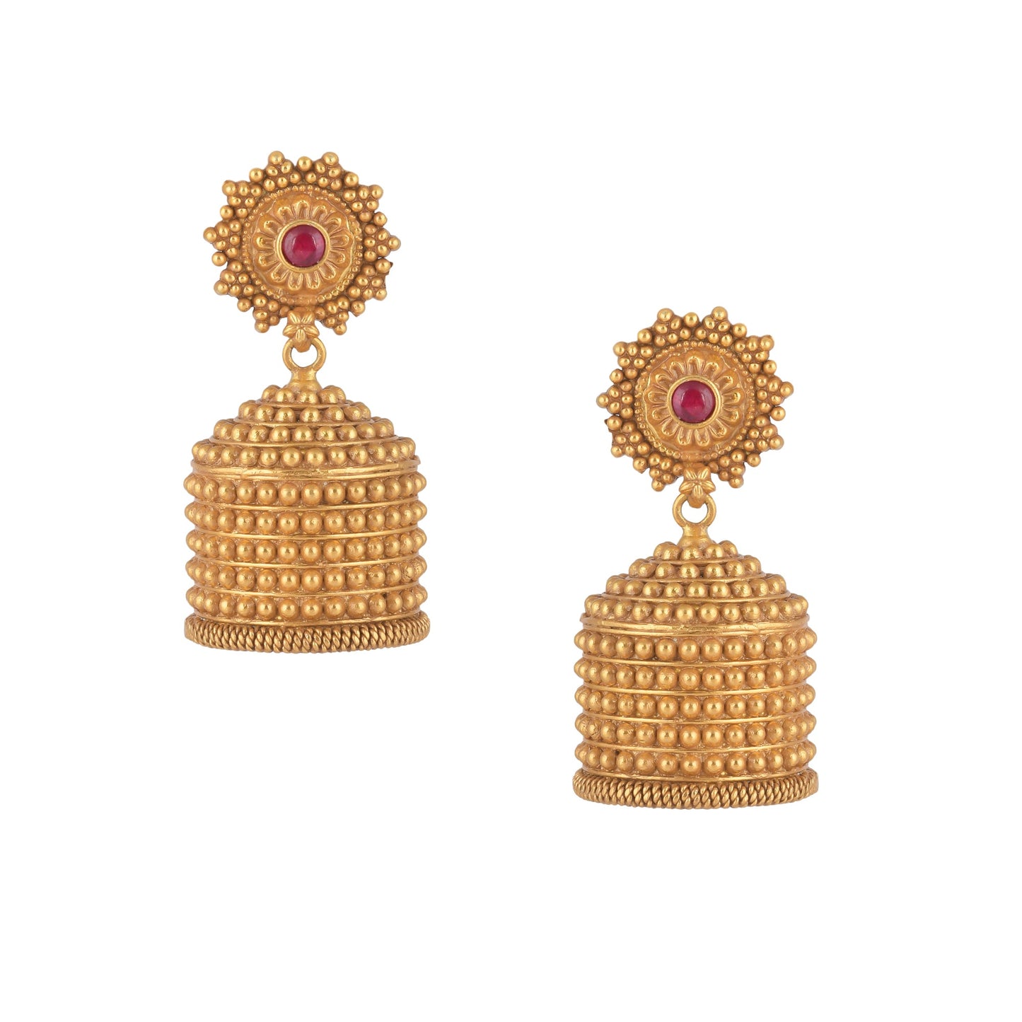 VARTA BEAD ENGRAVING JHUMKA