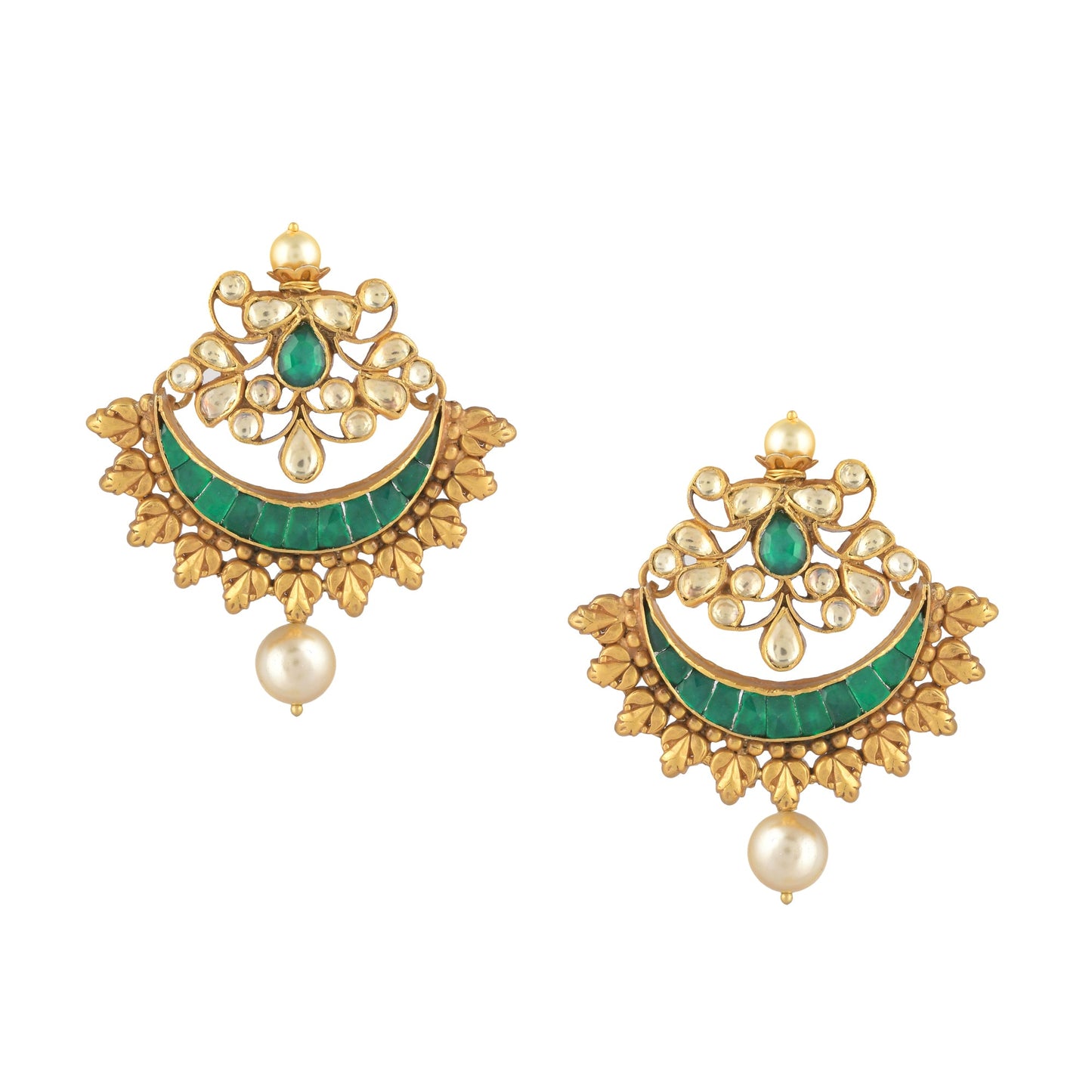 VELA TURQUOISE STONE & PEARL DROP EARRING