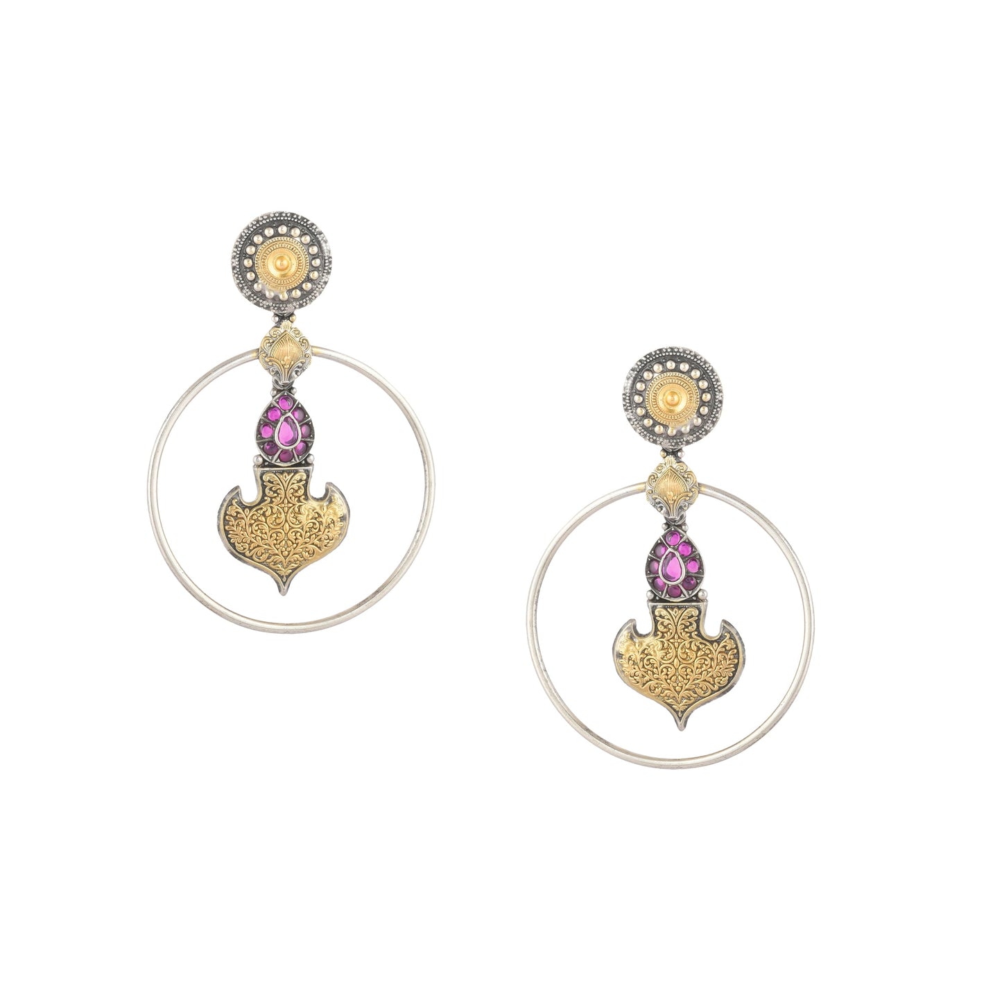 VAIDYA CLASSIC PURPLE STONE EARRING