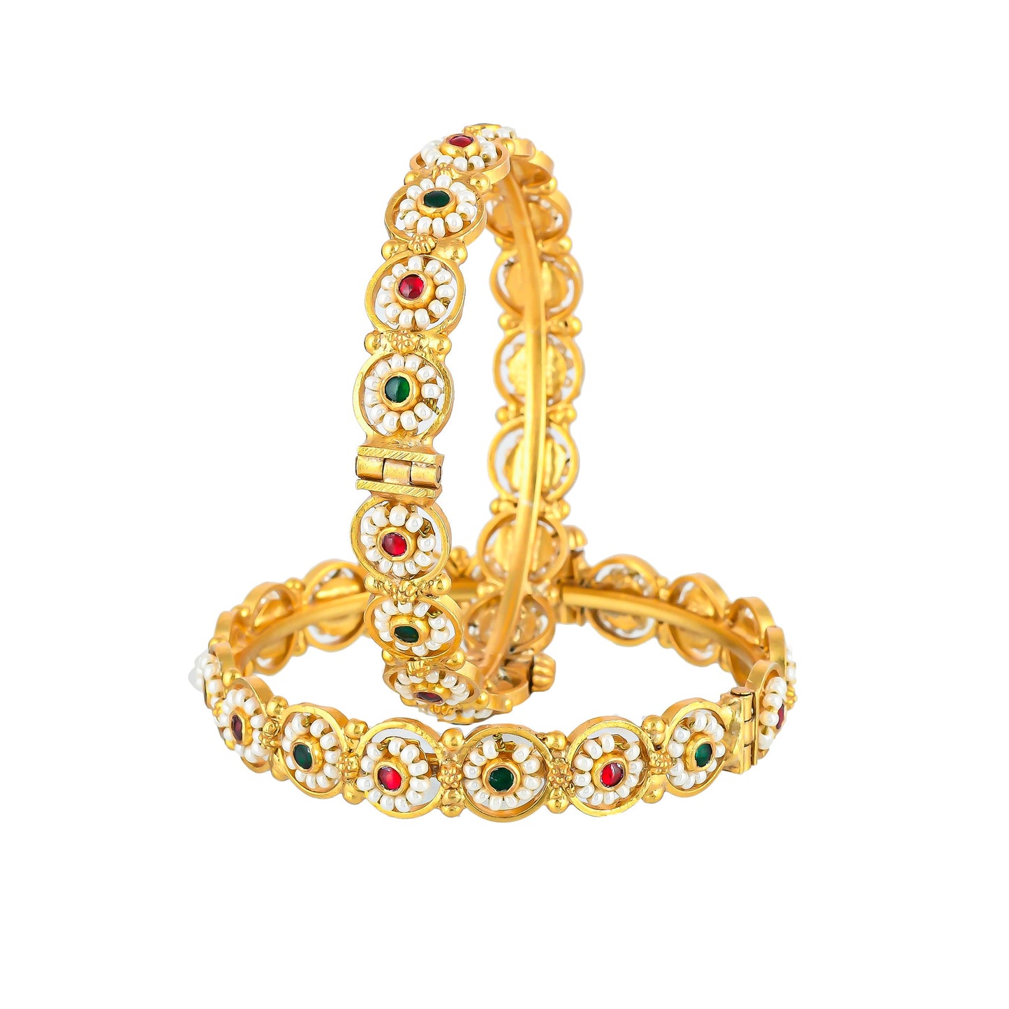 AANYA MULTISTONE
BEADED BEADS, GOLD PLATED SILVER, BANGLES