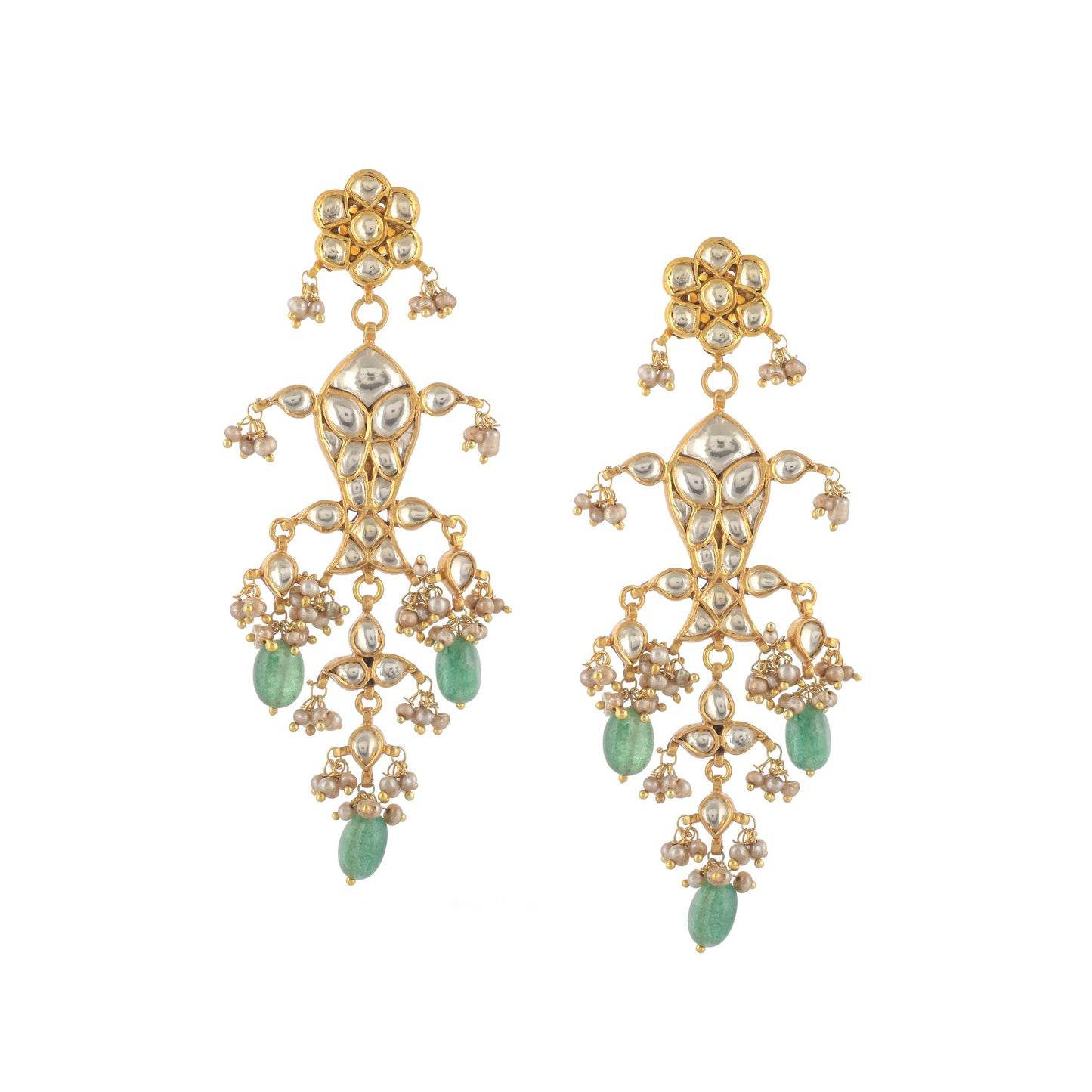 GUNALA AQUA DROP,
FISH SHAPED, GOLD PLATED SILVER EARRINGS