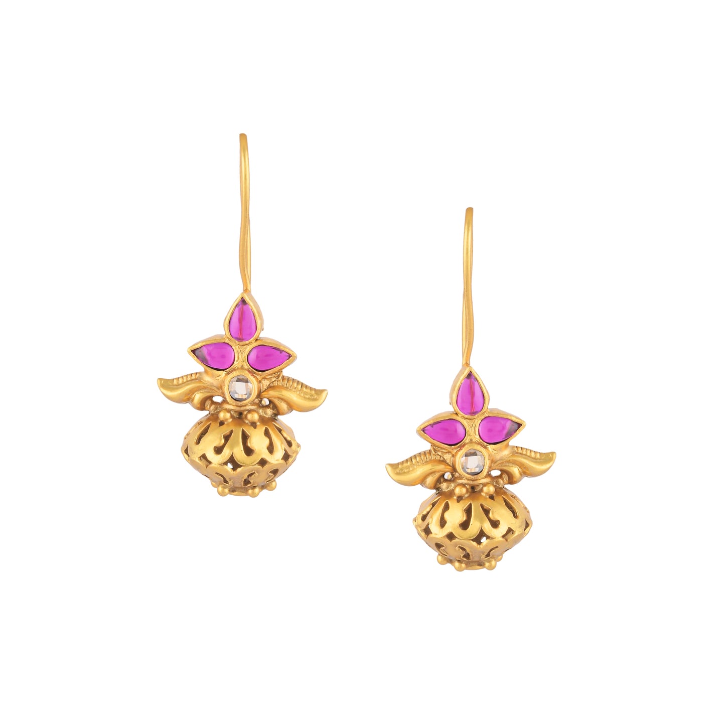 RASA PINK SPARKLE LANTERN EARRING