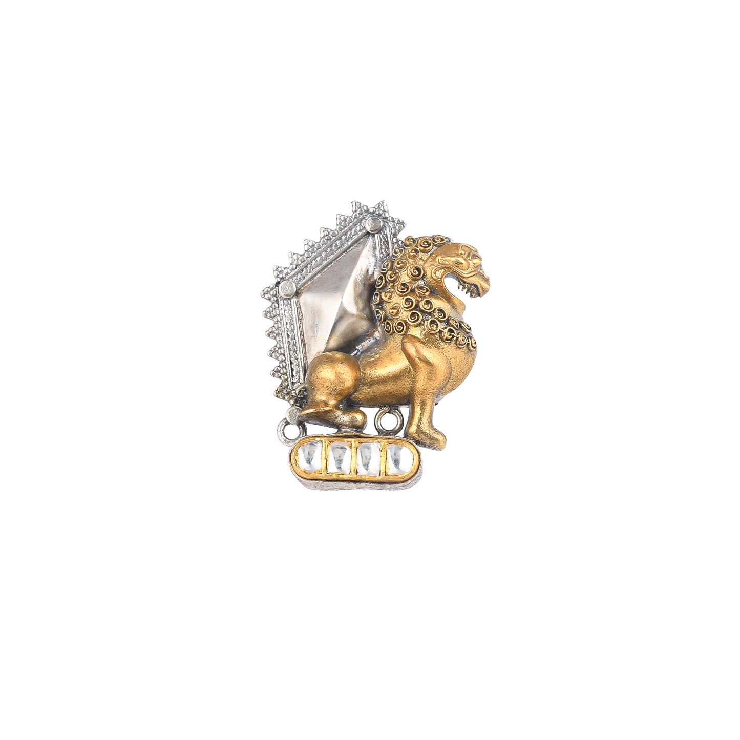 HYMA HORSE DESIGN, GOLD PLATED SILVER RING