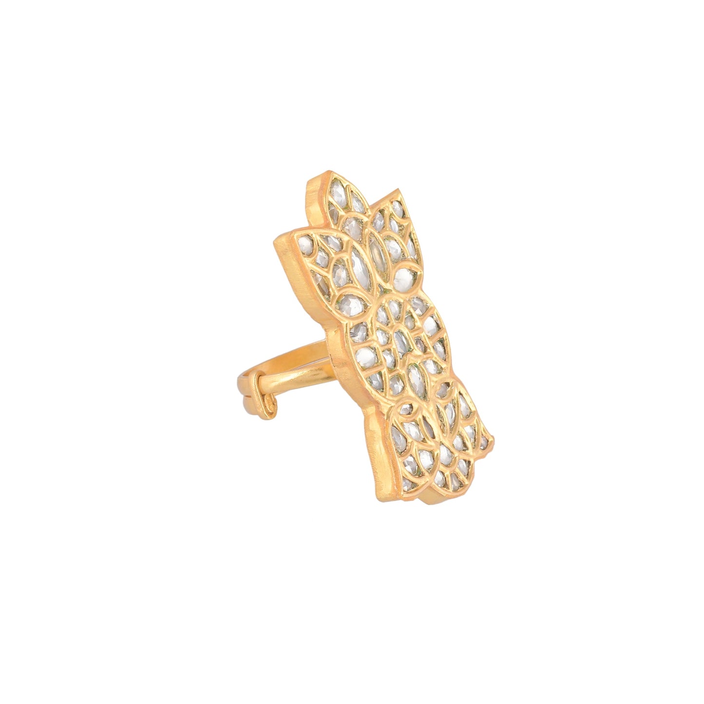 KALKI CRYSTAL STONE, GOLD PLATED RING