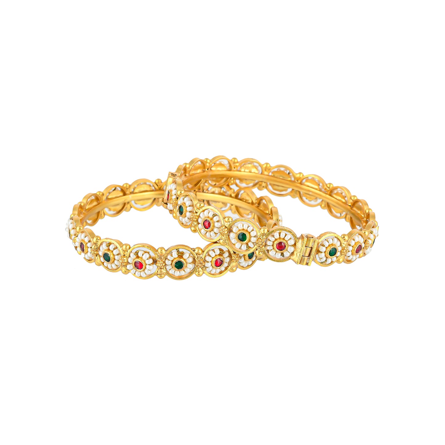 AANYA MULTISTONE
BEADED BEADS, GOLD PLATED SILVER, BANGLES